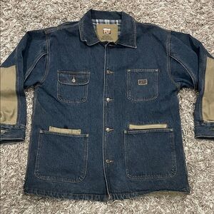 Timberland pro Blue Denim Jacket with Tan Details size large